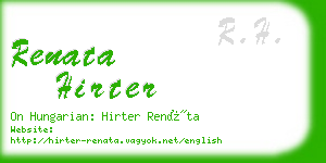 renata hirter business card
